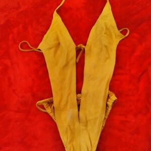 Sunny Yellow Deerskin Bodysuit